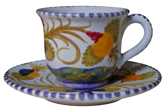 Floral Tea Cup with Saucer