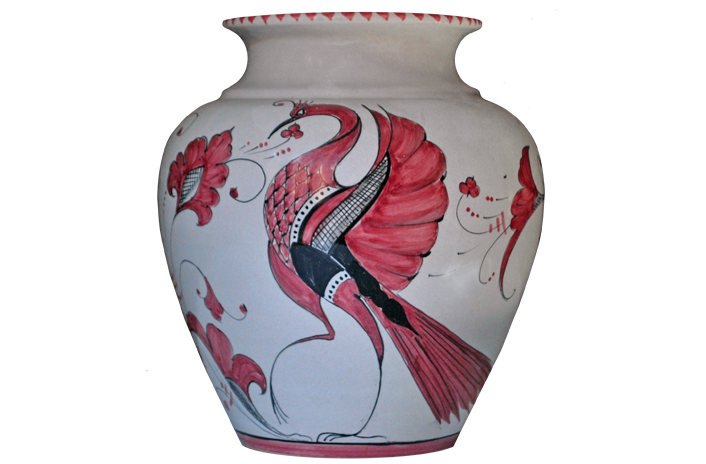 Rose Vase with Swan