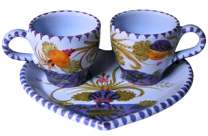 Floral Espresso Set for Two